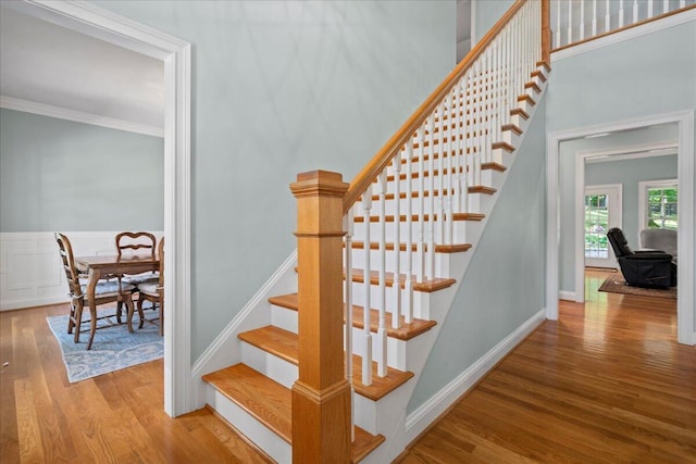 143 Winding View Trl, Georgetown, KY 40324 - staircase with wood finished floors and ornamental molding