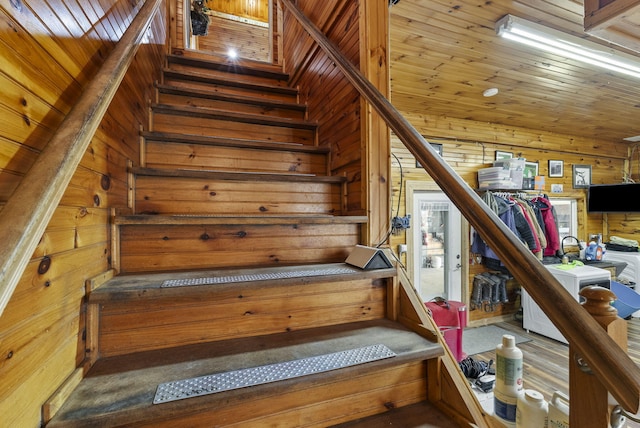 106 Sand Piper Ct, Midway, KY 40347 - stairway with wooden walls