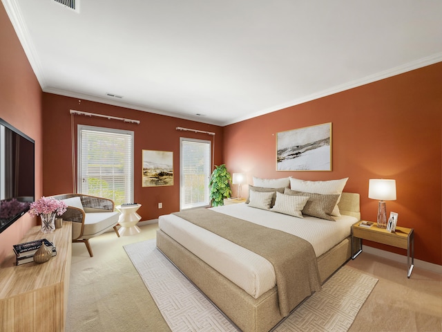 2625 Flying Ebony Dr, Lexington, KY 40509 - bedroom with light carpet and crown molding