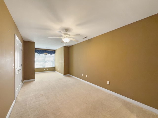 2625 Flying Ebony Dr, Lexington, KY 40509 - unfurnished room with ceiling fan, light carpet, and baseboards