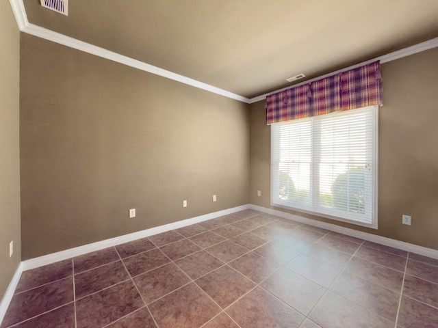 2625 Flying Ebony Dr, Lexington, KY 40509 - tiled spare room featuring crown molding and baseboards
