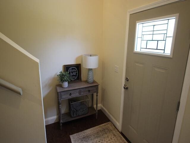 91 Graysons Way, Somerset, KY 42503 - entrance foyer with baseboards and dark wood-style flooring