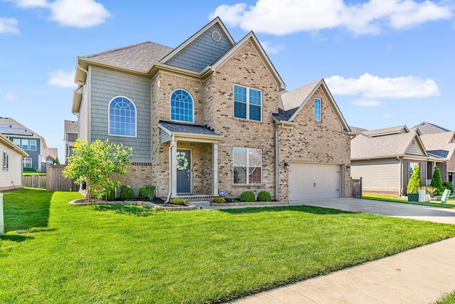 110 Kinglet Pt, Nicholasville, KY 40356 - view of front of property featuring a garage, concrete driveway, brick siding, and roof with shingles