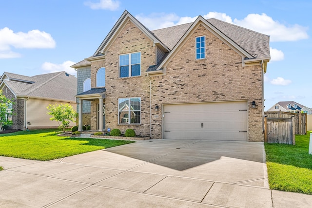 110 Kinglet Pt, Nicholasville, KY 40356 - traditional-style house with concrete driveway, a garage, brick siding, and roof with shingles