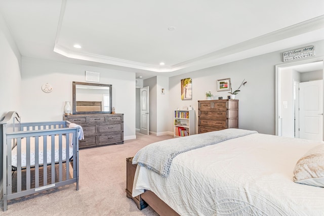 110 Kinglet Pt, Nicholasville, KY 40356 - carpeted bedroom with a raised ceiling, recessed lighting, and baseboards