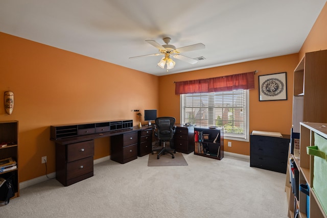 988 Fiddler Creek Way, Lexington, KY 40515 - carpeted home office featuring baseboards and a ceiling fan