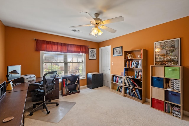 988 Fiddler Creek Way, Lexington, KY 40515 - office area with ceiling fan, carpet, and baseboards
