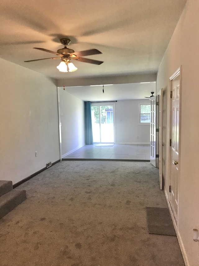 5713 Bybee Rd, Ashland, KY 41102 - unfurnished room featuring carpet, ceiling fan, and baseboards