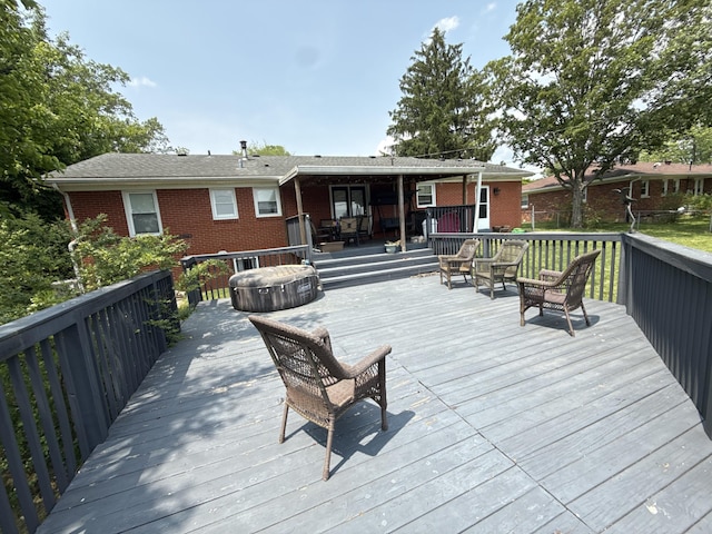 1021 Arapaho Trl, Frankfort, KY 40601 - view of wooden deck