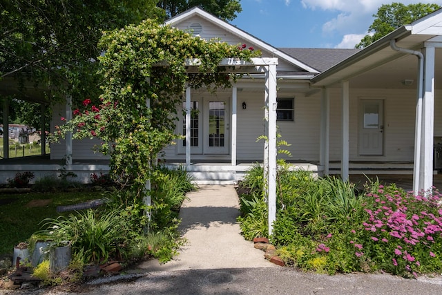1987 White Rock Rd, Mount Vernon, KY 40456 - property entrance with a porch and roof with shingles