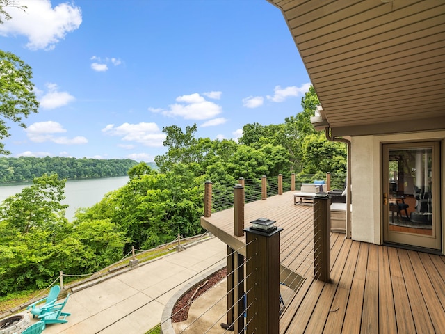 389 Lakeview Dr, Somerset, KY 42503 - wooden deck with a water view