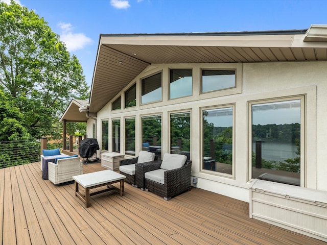 389 Lakeview Dr, Somerset, KY 42503 - deck with a grill and outdoor lounge area