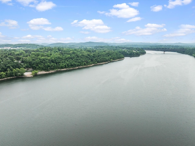 389 Lakeview Dr, Somerset, KY 42503 - water view featuring a mountain backdrop and a forest