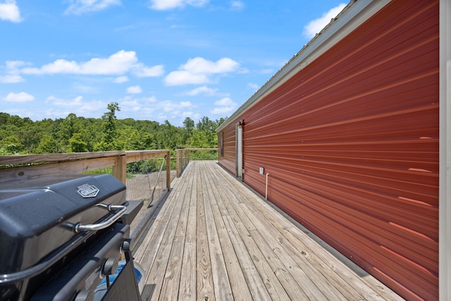 3402 Roundtop Rd, Strunk, KY 42649 - deck featuring area for grilling and a view of trees