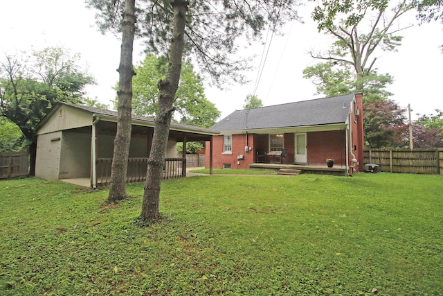 325 Dantzler Ct, Lexington, KY 40503 - rear view of house with covered porch and brick siding