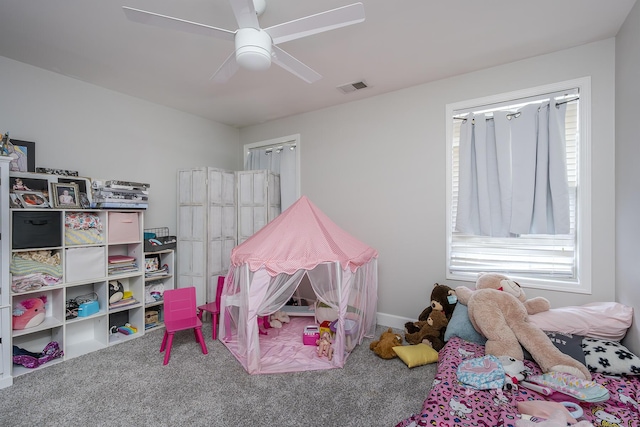701 Sprucewood Dr, Lexington, KY 40514 - playroom with healthy amount of natural light, carpet flooring, and ceiling fan