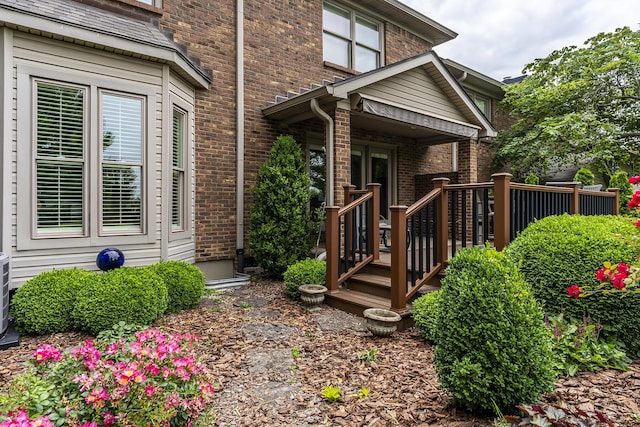 3519 Doral Pl, Lexington, KY 40509 - property entrance featuring brick siding and a deck
