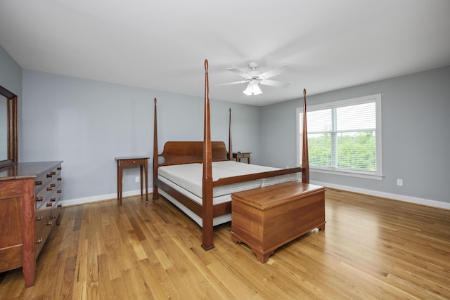 180 Taylors Fork Rd, Richmond, KY 40475 - bedroom with light wood-style floors, baseboards, and ceiling fan