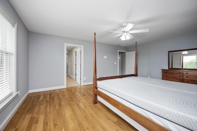180 Taylors Fork Rd, Richmond, KY 40475 - unfurnished bedroom with light wood finished floors, baseboards, and ceiling fan