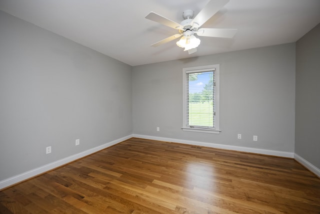 180 Taylors Fork Rd, Richmond, KY 40475 - empty room with baseboards, wood finished floors, and ceiling fan