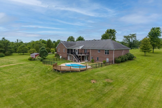 180 Taylors Fork Rd, Richmond, KY 40475 - back of property featuring a deck and stairway