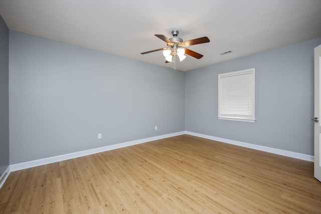 180 Taylors Fork Rd, Richmond, KY 40475 - empty room featuring a ceiling fan, light wood-style floors, and baseboards