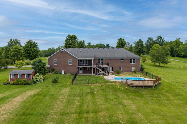 180 Taylors Fork Rd, Richmond, KY 40475 - rear view of house with stairway and a deck