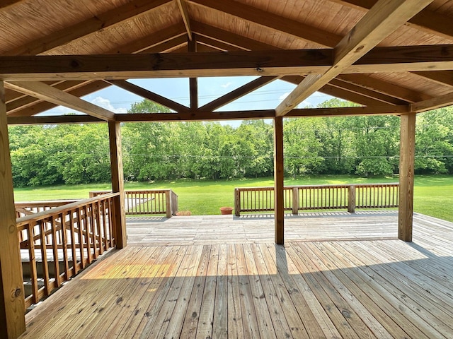 7532 Maysville Rd, Carlisle, KY 40311 - deck with a lawn and view of scattered trees