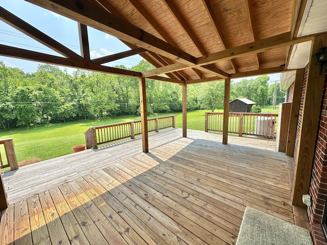 7532 Maysville Rd, Carlisle, KY 40311 - wooden terrace featuring a yard