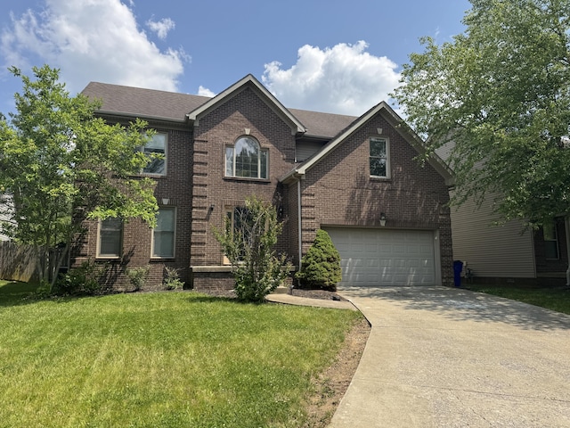 3017 Polo Club Blvd, Lexington, KY 40509 - view of front of home with concrete driveway, brick siding, an attached garage, and roof with shingles