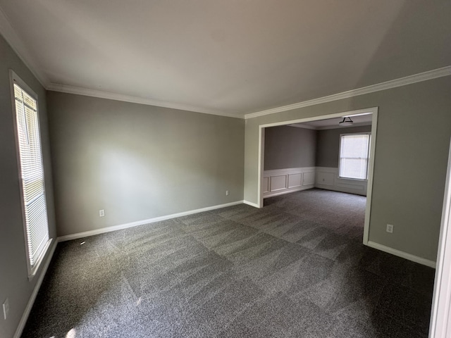 3017 Polo Club Blvd, Lexington, KY 40509 - empty room with crown molding, dark carpet, and baseboards