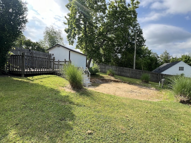 104 Steele St, Corbin, KY 40701 - view of yard featuring a deck