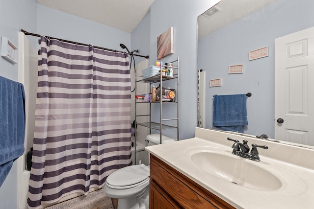 962 Cobble Dr, Richmond, KY 40475 - bathroom featuring vanity, toilet, and a shower with curtain
