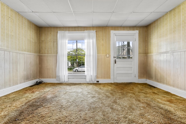522 Atwood St, Louisville, KY 40217 - carpeted foyer featuring plenty of natural light, a paneled ceiling, and baseboards