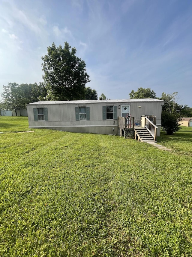 58 William Ct, Nancy, KY 42544 - rear view of house featuring a lawn and a deck