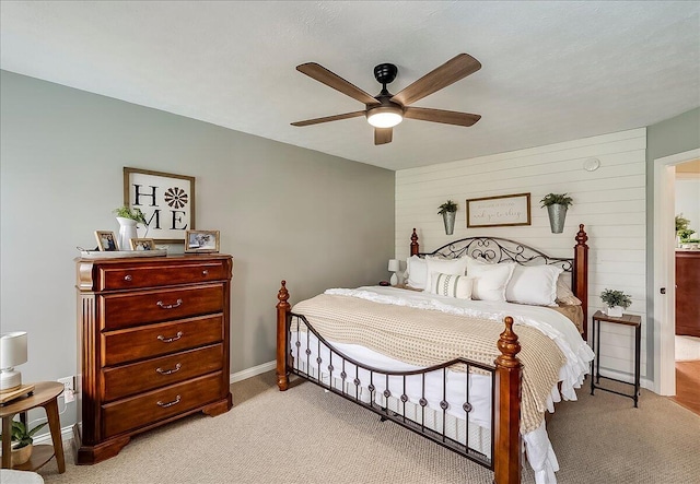 105 Geneva Ct, Nicholasville, KY 40356 - bedroom with baseboards, ceiling fan, and light colored carpet