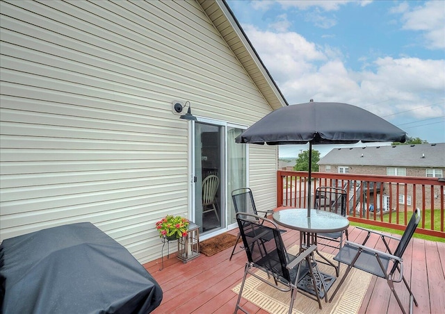 105 Geneva Ct, Nicholasville, KY 40356 - wooden terrace featuring outdoor dining area and area for grilling