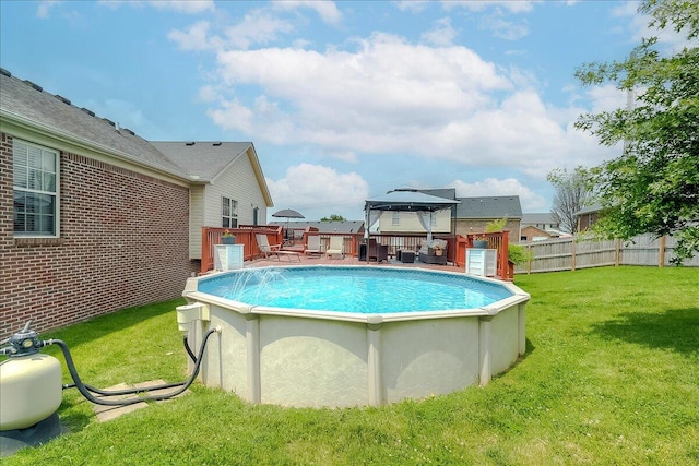 105 Geneva Ct, Nicholasville, KY 40356 - view of pool featuring a gazebo and a wooden deck