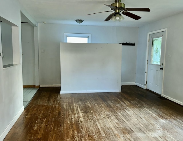 324 Glendale Ave, Lexington, KY 40511 - spare room featuring hardwood / wood-style flooring, ceiling fan, and baseboards