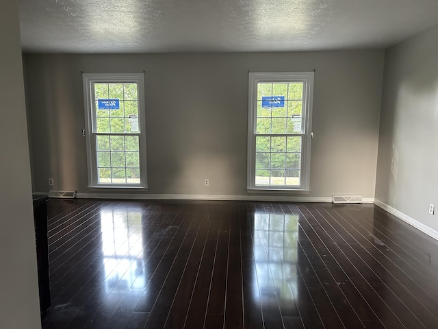 522 Countryside Cir, Mount Vernon, KY 40456 - unfurnished room with plenty of natural light, baseboards, a textured ceiling, and dark wood-style flooring