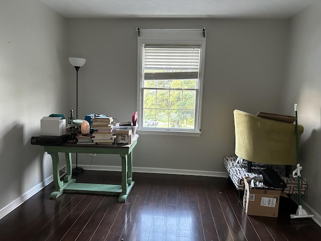 522 Countryside Cir, Mount Vernon, KY 40456 - office area with baseboards and hardwood / wood-style floors