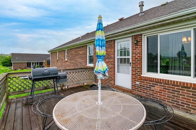 50 Barnett St, Hustonville, KY 40437 - wooden terrace featuring outdoor dining space