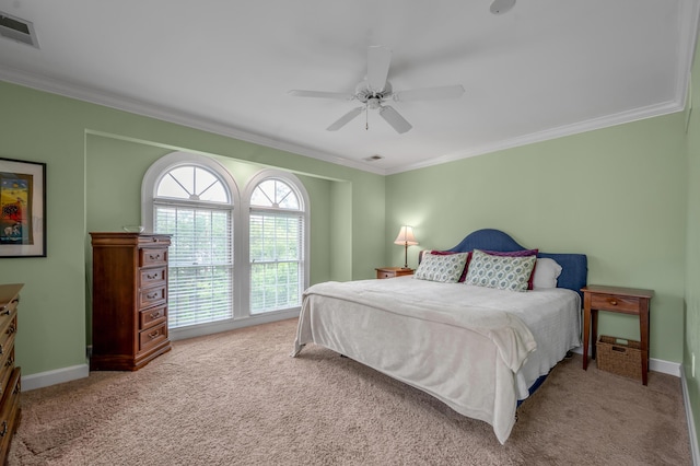 406 Dudley Rd, Lexington, KY 40502 - carpeted bedroom featuring ornamental molding, baseboards, and ceiling fan