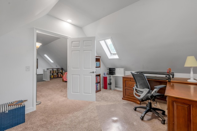406 Dudley Rd, Lexington, KY 40502 - office space featuring vaulted ceiling, a skylight, and light colored carpet