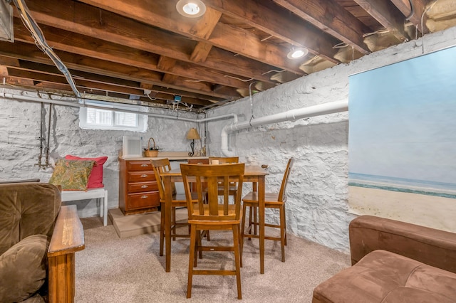 406 Dudley Rd, Lexington, KY 40502 - below grade area featuring light colored carpet