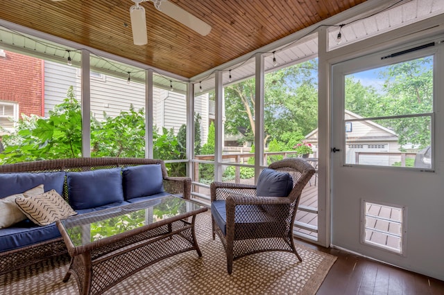 406 Dudley Rd, Lexington, KY 40502 - sunroom / solarium with ceiling fan, plenty of natural light, and an outdoor living space