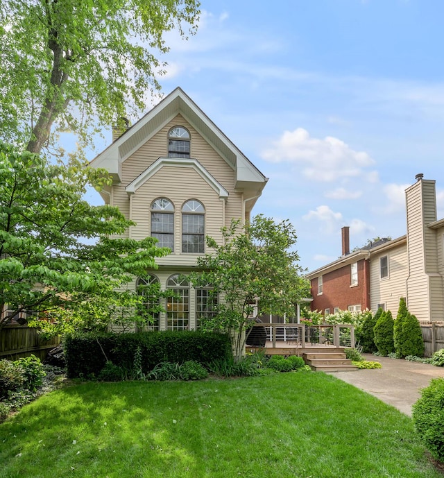 406 Dudley Rd, Lexington, KY 40502 - rear view of house with a wooden deck