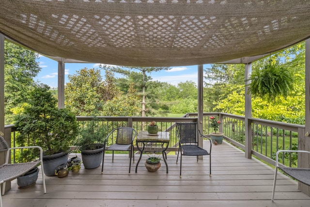 850 Charwood Dr, Lexington, KY 40515 - wooden terrace with view of wooded area