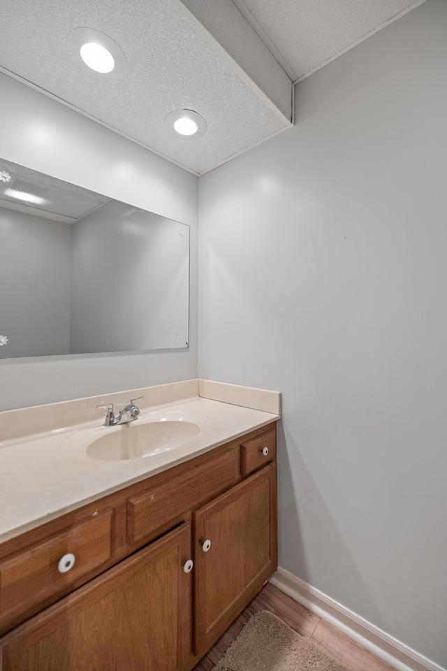 850 Charwood Dr, Lexington, KY 40515 - bathroom with vanity, baseboards, and a textured ceiling