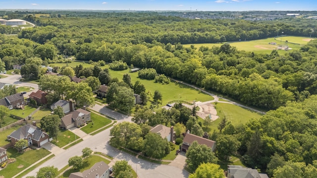 850 Charwood Dr, Lexington, KY 40515 - aerial perspective of suburban area with a heavily wooded area